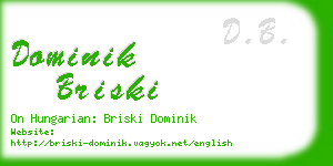 dominik briski business card